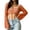 16#Orange, variant on Womens Fishnet Crochet Crop Top Long Sleeve See Through Hollow Out Mesh Bikini Cover Ups Hot Pink M