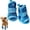 A, variant on Breathable Mesh Dog Boots for Hot Pavement, Summer Non-Slip Paw Protector Shoes for Small Medium Dogs, Beach Outdoor Use, Blue
