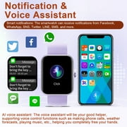 PTHTECHUS 1.83 Smart Watch for Kids Sport Smartwatch with 37 Sports Modes DIY Watch Touchscreen Phone Calls Music Calculator Excellent Gift for Teenage(Purple)