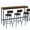Brown, variant on Modern Bar Table Set with 3 Stools, 63-inch Rustic Brown Kitchen Counter Height Table & PU Upholstered Stools for Dining, Living Room
