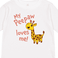 thumbnail image 4 of Inktastic My Peepaw Loves me- cute giraffe Boys or Girls Long Sleeve Toddler T-Shirt, 4 of 5