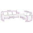 thumbnail image 4 of vidaXL 2 Piece Sofa Set with Cushions Light Grey Fabric, 4 of 4