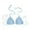Light Blue, variant on Women's Underwire Bikini Top Twist Front Push Up Swim Top Mold Cup Swimwear Top