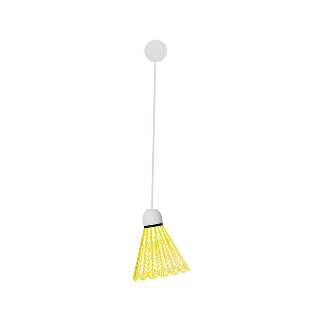 A Badminton Trainer For Single Player Self Practice With Elastic Cord And One Glowing Shuttlecock For Indoor Outdoor Training