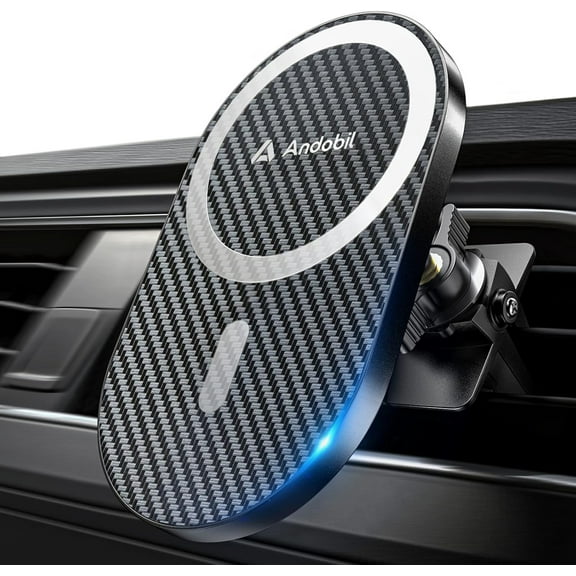 Upgraded for Magsafe Car Mount Pro [Strongest Magnet, Big Phone Friendly] 360° Rotation Magnetic Phone Holder for Car Vent Suitable for iPhone 16/15/14 Pro Max Samsung S25/S24 (Carbon Fiber)