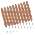 thumbnail image 4 of Ganchos de ganchillo, mango de bambú, agujas de coser, herramientas de bordado, una sola cabeza, 1,0 mm 10 Piezas Eigraketly HA006418-03, 4 of 6