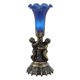 thumbnail image 1 of Mini lámpara de lirio de estanque de querubín gemelo azul de 13 "de alto MEYDA 11038, 1 of 1
