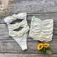 thumbnail image 4 of Two-Pieces Women Floral Lace Up 2024 Push-Up Padded Bra White Swimsuit Swimwear Bathing Suit Beachwear Monokini Female, 4 of 5