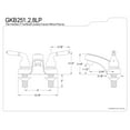 thumbnail image 2 of Kingston Brass GKB251LP Water Saving Magellan Centerset Lavatory Faucet with Lever Handles, Chrome, 2 of 2