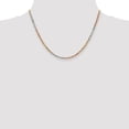 thumbnail image 2 of 14K Tri-Color Gold bracelet Rope chain Diamond-cut 18 in 2.9 mm, 2 of 5