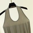 thumbnail image 4 of qucoqpe Summer Halter Tank Tops for Women Fashion Casual Solid Color Sleeveless Shirts Trendy Loose Fit Blouses, 4 of 6
