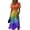 Saffron, variant on Minjewel Women's V-Neck Short Sleeve Bohemian Shift Dress - Summer Casual Beach Outfit, Loose Flowy Party Dress, Solid Color Comfy Vacation Mini Dress,Sky Blue,S