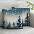 thumbnail image 3 of Nawypu  Nice Pine Trees Snowflake Christmas Decor Burlap Decorative Rectangle Throw Lumbar Waist Pillow Case Cushion Cover for Couch Living Room, 3 of 5