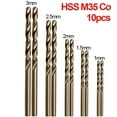 thumbnail image 1 of EchoBliss Broca De Cobalto Hss M35 10 Piezas 1 Mm,5 Mm 2 Mm 2,5 Mm 3 Mm Usada Para Acero Inoxidable Acero, 1 of 11