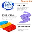 thumbnail image 5 of 72 Pack Acrylic Paint Set, Shuttle Art 60 Colors Acrylic Paint Including Extra White Black & 12 Brushes, 2oz/60ml, Rich Pigmented, Water Proof, Ideal for Artists, Beginners, 5 of 10