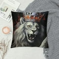 thumbnail image 2 of ARISTURING  Red Black Throw Pillow Covers Animal Lion and Lioness Decorative Pillow Cover Square Pillow Cases Cover with Zipper Outdoor Living Room Bed Sofa Pillow Covers, 2 of 5