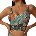 thumbnail image 2 of Lsque Rich Fish Printed Women'S Sports Bra, Compression, Moisture Wicking, High-Impact Sports Bra For Women,Supportive sports bra-X-Large, 2 of 9