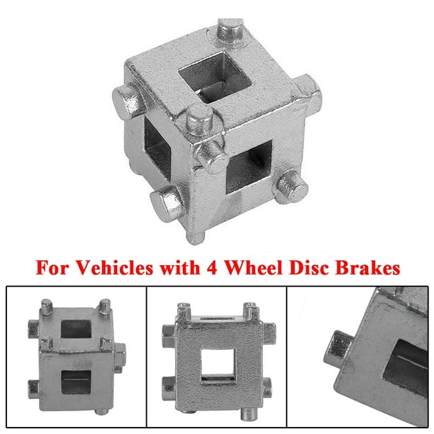 ALLTIMES Disc Brake Piston Tool, Silver Carbon Steel Cube, for Vehicles