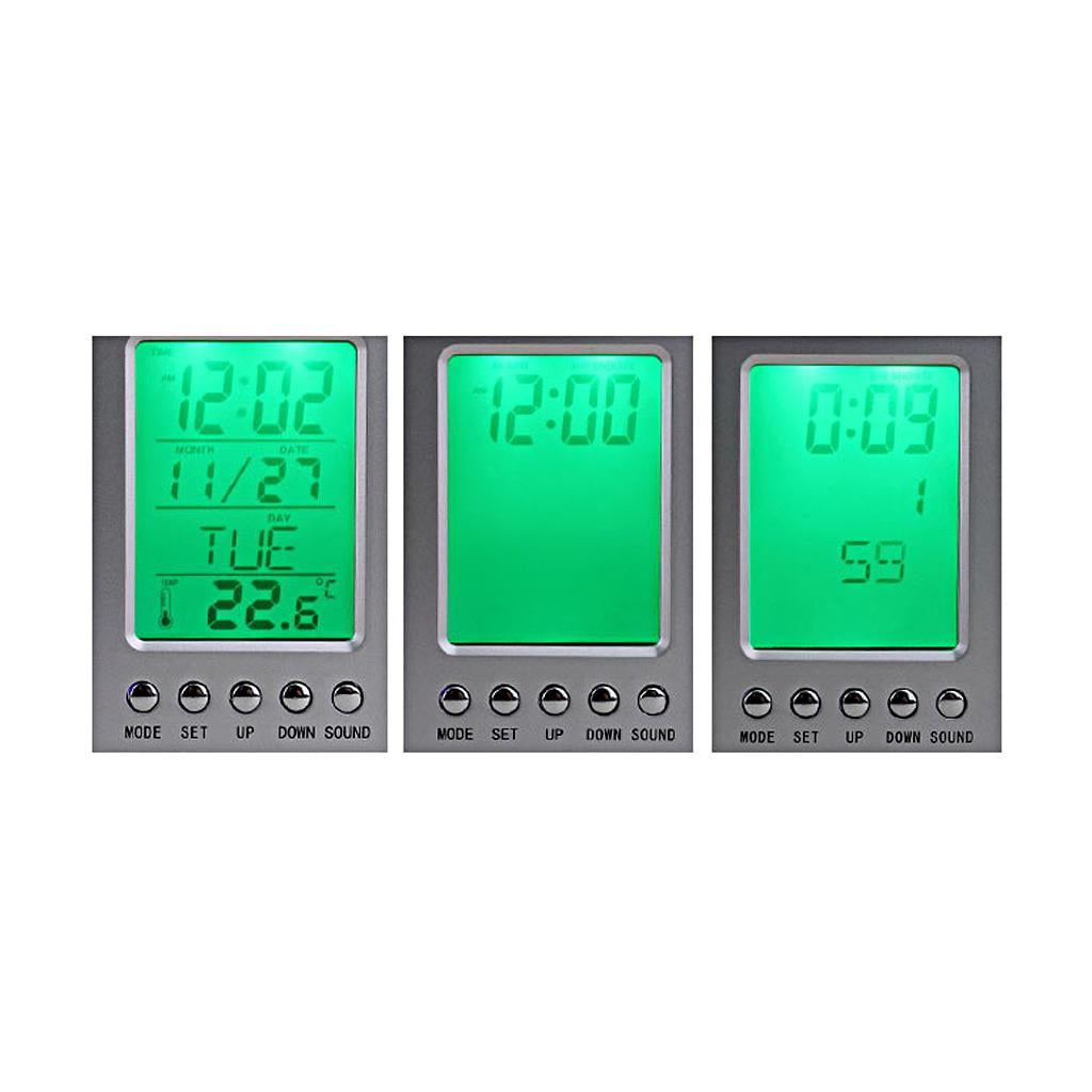 EHJRE 2-3 of pack Mini USB Desktop Aquarium LCD Display Fish Tank Clock LED 2 Pcs