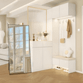 thumbnail image 2 of Full Length Rectangle Mirror for Bedroom, Standing or Hanging Freestanding Full Body Mirror with Aluminum Alloy Thin Frame, Suitable for Living Room, Cloakroom, Gym, 2 of 7