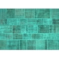thumbnail image 1 of Ahgly Company Indoor Rectangle Patchwork Turquoise Blue Transitional Area Rugs, 2' x 3', 1 of 4