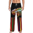 thumbnail image 2 of Picia Chameleon Panther On Colored Pencils Mens Soft Woven Cotton Elastic Waistband Sleep Pajama Pant Lounge Sleep Pant With Pockets And Drawstring-Small, 2 of 9