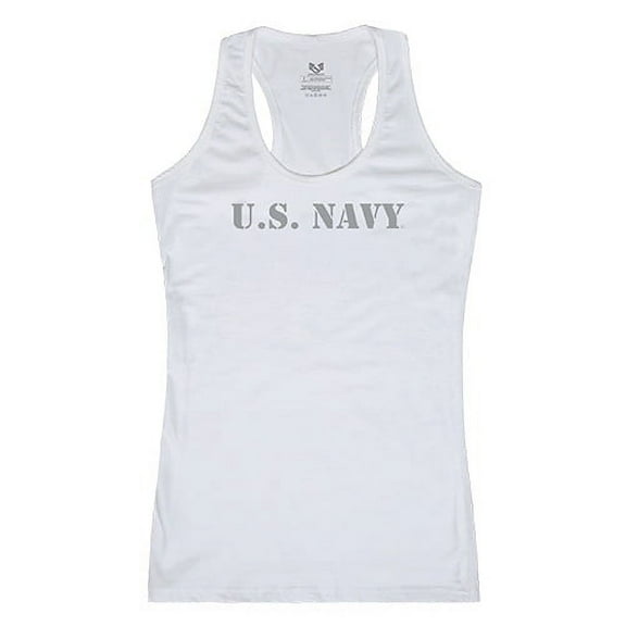 Rapid Dominance  US Navy 2 Graphic Tank Top, White - Medium