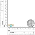 thumbnail image 4 of Gem Stone King 10K Yellow and White Gold Blue Apatite and White Lab Grown Diamond Engagement Ring for Women (1.38 Cttw, Oval 8X6MM, Gemstone Birthstone, Size 7), 4 of 4