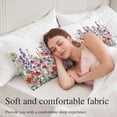 thumbnail image 5 of Spring Floral Body Pillow Covers 20"x60", Watercolor Daisy Lily Lavender Plants Garden Soft Brushed Microfiber Breathable Throw Pillow Covers, Pillowcase with Zipper for Couch Sofa Bedroom, 5 of 9