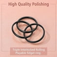thumbnail image 3 of Anillos de triple banda entrelazados para mujeres y niñas, acero inoxidable, plata, boda rusa, tamaño 6 a 9, 3 of 5