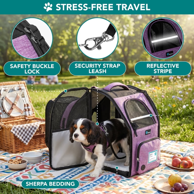 PetAmi Expandable Pet Carrier Backpack, Airline Approved photo 4