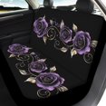thumbnail image 4 of Pzuqiu Front and Rear Seat Cover Set Fashion, Compatible with Car Seats Automotive Seats, Car Seat Covers Set Fit for Trucks Cars Interior, Purple Rose Design, 4 of 10
