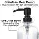 thumbnail image 3 of Dispensador de jabón de manos en tarro de vidrio transparente grueso de 2 piezas con bomba de acero inoxidable negro mate Dispensador de botella redonda Boston transparente de 12 onzas con bomba inoxi, 3 of 5