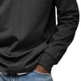 thumbnail image 3 of Long Sleeve Polo Shirts for Men Moisture Wicking Golf Shirts Quick Dry Work Hiking Casual Collared Shirt Size 3XL Black, 3 of 4