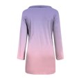 thumbnail image 6 of Women's Mid-Length Gradient Color Cardigan, Open Front Button Down Knit Sweater, Lightweight Longline Cover Up, Casual Duster Coat, Tunic Length Layering Piece Pink1 XL, 6 of 7