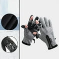 thumbnail image 4 of Guantes de invierno / Térmicos / Cortavientos / Pantalla / Abrigados / No impermeables Completo Gris shamjiam Guantes de invierno, 4 of 4
