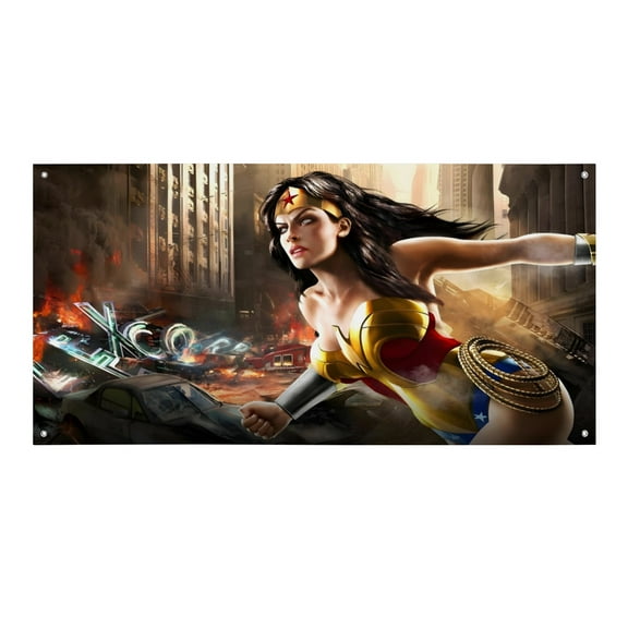 Wonder Woman-Theme Backdrops Banner Birthday Party Decor Supplies Personalized Party Backdrop Decoration,5x3ft(150x90cm)