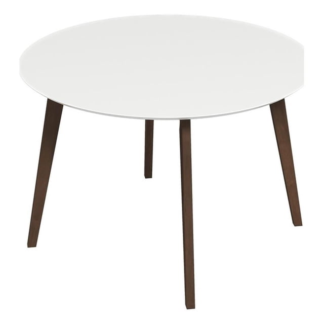 Ashcroft Piper Moderne 43 Pouces Table à Manger Ronde en Bois Massif Noyer/blanc