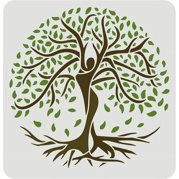 Tree of Life Stencils Decoration Template 11.8x11.8 inch Reusable Stencils