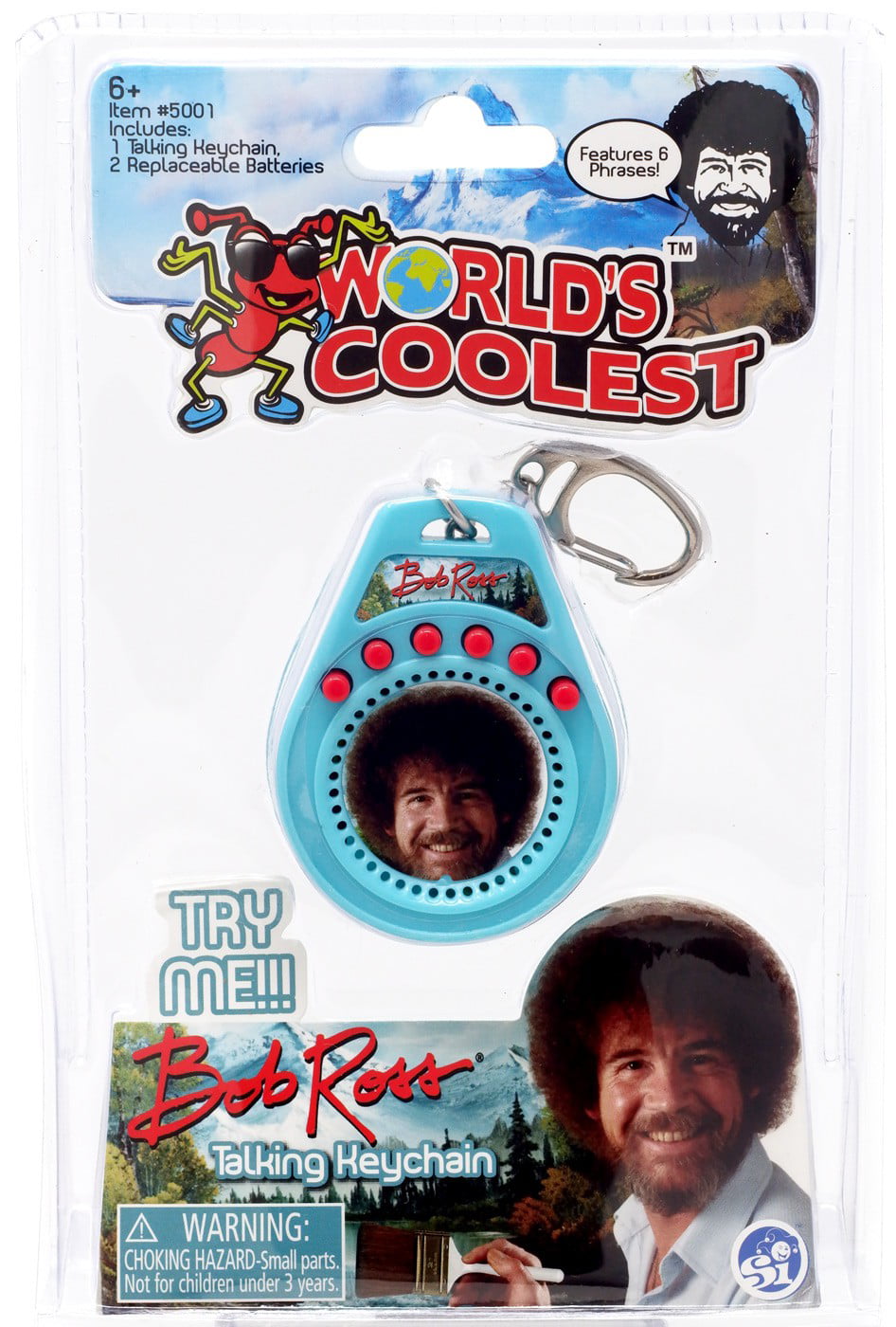 World's Coolest Bob Ross Talking Keychain 