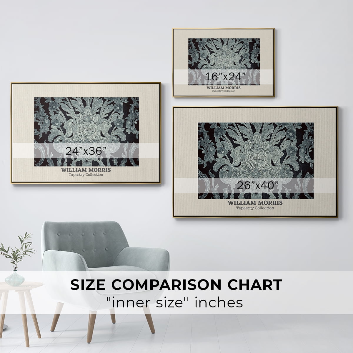 Vintage Abstract Print-XLII Framed in Gold Wood Gallery Wrapped Canvas 25 in. x 37 in.