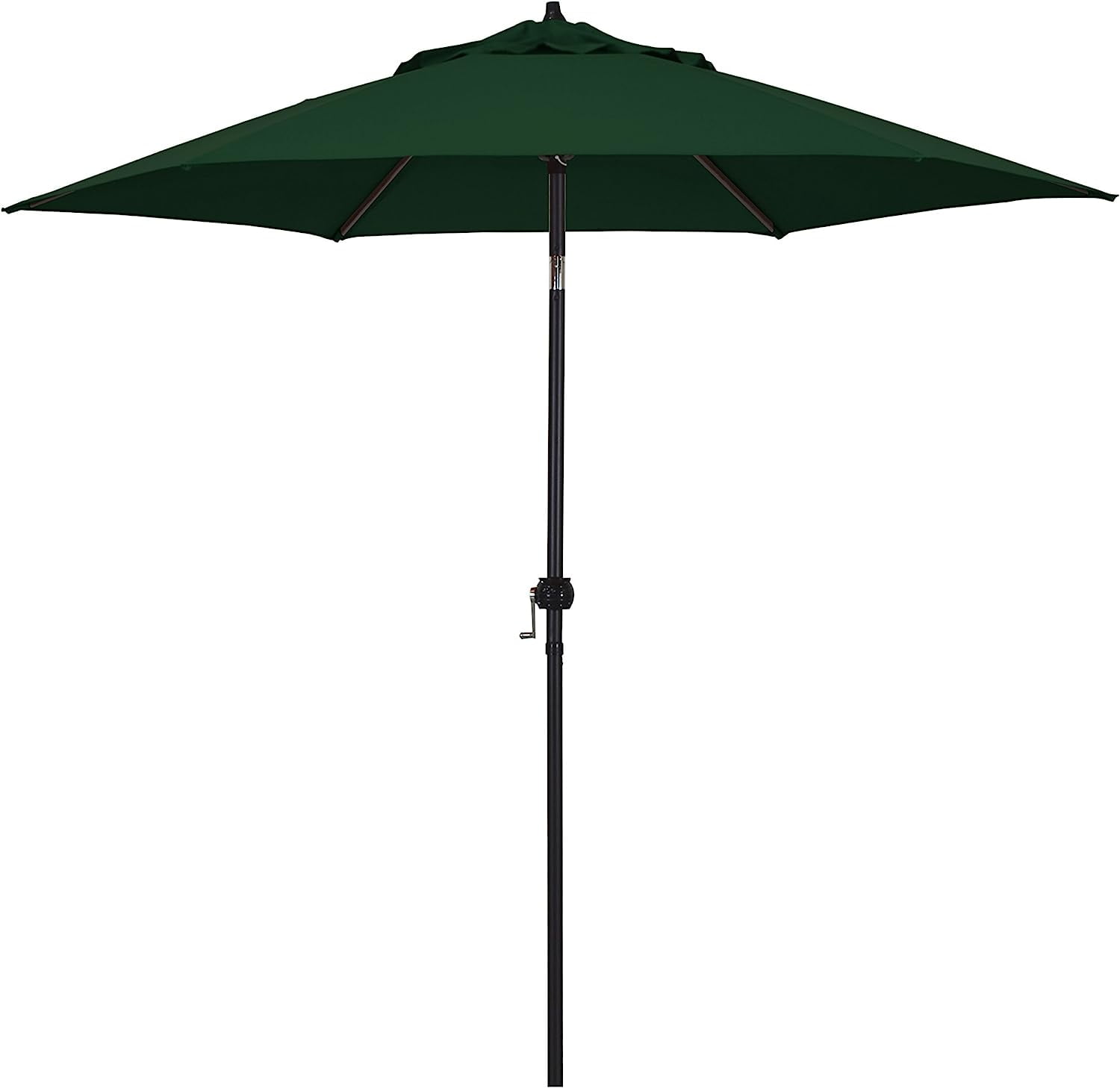 9' Rd Crank Open Tilting Market Umbrella, Green