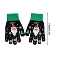 thumbnail image 2 of Lisbinx Christmas Santa Claus Pattern Warm Hand Guard Knitted Gloves For Girls In Winter Five Finger Screen Knitted Mobile Game Gloves Clearance Items, 2 of 2