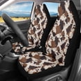 thumbnail image 3 of Xoenoiee Brown Animal Cow Texture Print Car Seat Cover, Set of 2 Breathable Auto Interior Accessories Car Seat Cover Front Bucket Seats Protectors Universal Fit, 3 of 6