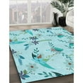 thumbnail image 3 of Ahgly Company Machine Washable Indoor Rectangle Transitional Electric Blue Area Rugs, 5' x 8', 3 of 7