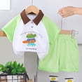thumbnail image 2 of NIEWTR Boy's 2 Piece Summer Beach Set Short Sleeve Tee with Elastic Waist Short SetsSummer Pjs For 18-24 Months 2t 3t 4t 5t 6t Summer Pjs kids,4-5 Years, 2 of 4