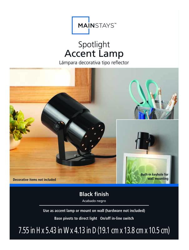 Mainstays spotlight on sale accent lamp