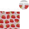 thumbnail image 5 of Red Strawberry On Pink Bath Shower Curtain Liners - 60x72in - 100% Polyester - Waterproof Bath Curtain with C-Shaped Hooks for Bathroom Decoration 1 Panel, 5 of 5