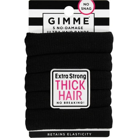 Gimme Black Extra Strong Elastics For Thick Hair Walmart Com