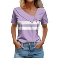 thumbnail image 1 of Camisetas de Manga Corta para Mujeres Casual, Camiseta con Botón Impreso a Damas para Diario, Espectáculo Y Fiesta, 1 of 6